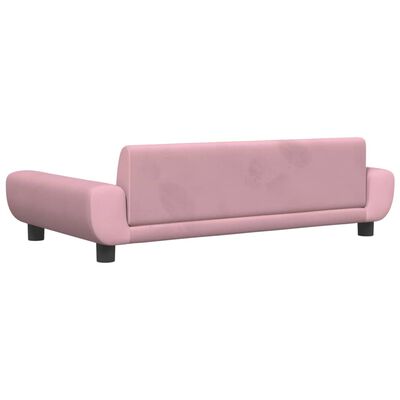 vidaXL Dječja fotelja ružičasta 100x54x33 cm baršunasta