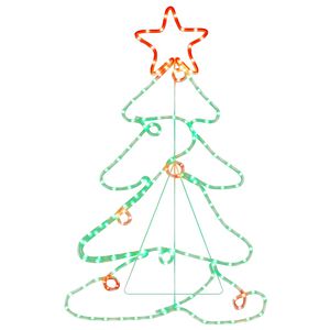 vidaXL Figura božićnog drvca sa 144 LED žarulje 88 x 56 cm
