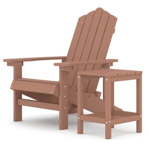 vidaXL Vrtna stolica Adirondack sa stolićem HDPE smeđa