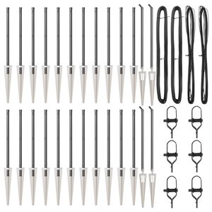 vidaXL Stup za ogradu Ostalo 26 pcs Siva 3,2 x 3,2 x 60 cm Čelik