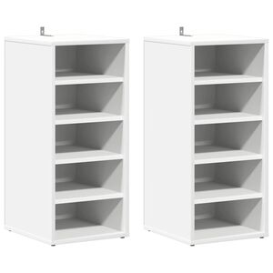 vidaXL Ormarići za cipele 2 kom bijeli 31,5x35x70 cm konstruirano drvo