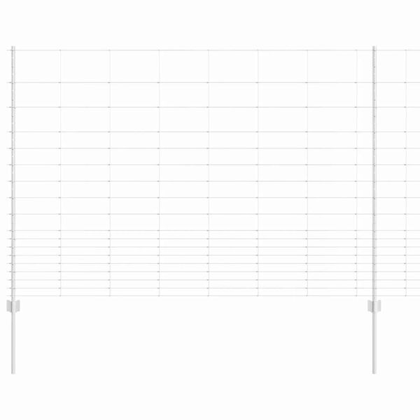 vidaXL Ograda s postovima Srebrno 1,5 x 25 m Čelik