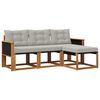 vidaXL Set vanjskih sofa 4 kom. Prirodna i svjetlosiva
