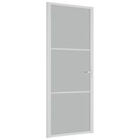 vidaXL Unutarnja vrata 83 x 201,5 cm Bijela od mat stakla i aluminija