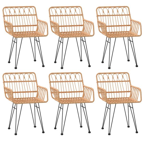 vidaXL 7-dijelni vrtni blagovaonski set od poliratana