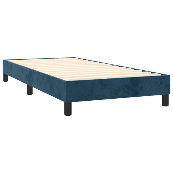 vidaXL Box spring krevet s madracem tamnoplavi 80 x 200 cm bar&scaron;unasti