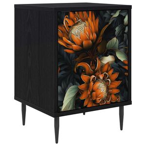 vidaXL Noćni ormar LOCHEM Crni hrast 36 x 33 x 51 cm Konstruirano drvo
