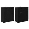 vidaXL Komode 2 pcs Crni hrast 60 x 30 x 70 cm Konstruirano drvo