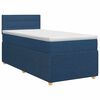 vidaXL Boxspring krevet s madracem Plava 100 x 200 cm Tkanina