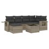 vidaXL 7-dijelni set vrtnih sofa svjetlosivi od poliratana