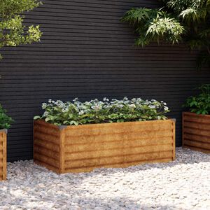 vidaXL Povi&scaron;ena vrtna gredica 100x50x36 cm Corten čelik