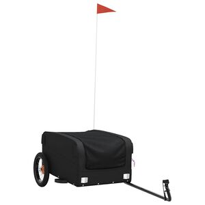 vidaXL Prikolica za bicikl crna 30 kg željezna