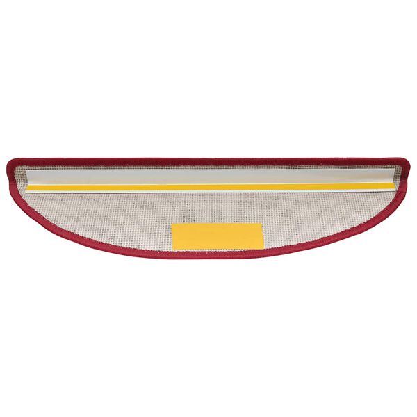 vidaXL Prostirke za stepenice 30 kom 56x17x3 cm crvene poluokrugle