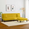 vidaXL 2-dijelni set sofa s jastucima žuti baršunasti