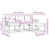 vidaXL Set vanjskih sofa s jastukom 4 pcs Prirodna i crna