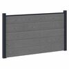 vidaXL Set ograde 180 x 105 cm WPC i aluminij Siva