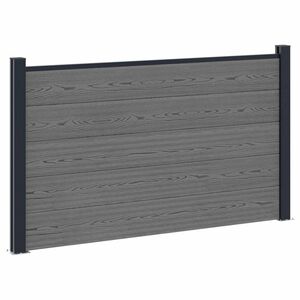 vidaXL Set ograde 180 x 105 cm WPC i aluminij Siva