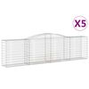 vidaXL Lučne gabionske ko&scaron;are 5 kom 400x50x100/120cm pocinčano željezo