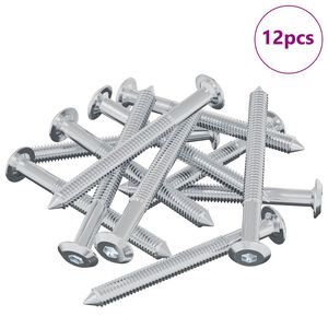 vidaXL Vijak 12 pcs Srebrno M6 x 60 mm Čelik