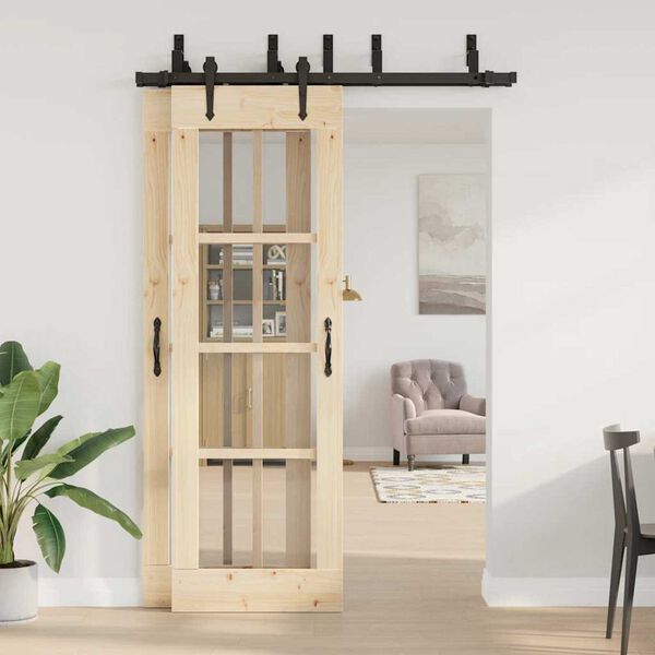 vidaXL Pribor za klizna vrata 152,5 cm čelični crni