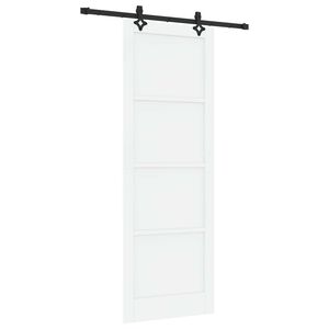 vidaXL Klizna vrata ORKDAL 83 x 232 cm Masivna borovina Bijela