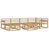 vidaXL Set vanjskih sofa 7 pcs Bijela Čvrsto drvo akacije