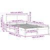 vidaXL Krevetna konstrukcija Prirodna 120 x 200 cm Čvrsto borovo drvo