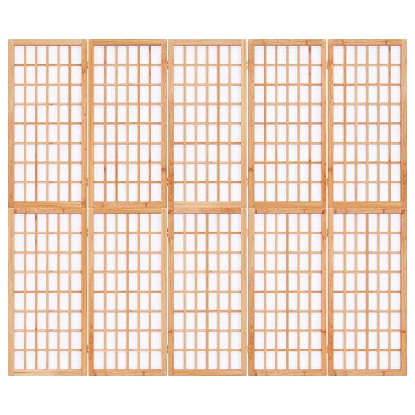vidaXL Sklopiva sobna pregrada 5 panela japanski stil 200x170 cm