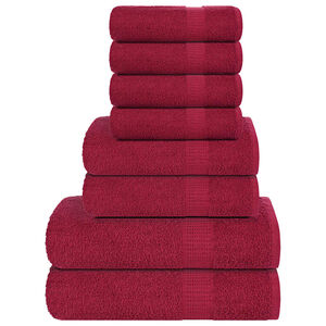 vidaXL Set ručnika FROGN od 8 dijelova bordo 360 g/m&sup2;