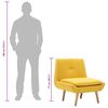 vidaXL Fotelja od tkanine žuta