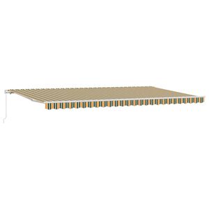 vidaXL Skrovita tenda &Scaron;areni 600 &times; 350 cm Poliester i aluminij
