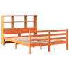 vidaXL Krevet s regalom za knjige bez madraca 150x200 cm masivno drvo