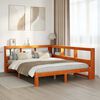 vidaXL Krevet s regalom za knjige bez madraca 140 x 190 cm od borovine