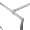 vidaXL Pregrada za tuš srebrna 100 x 195 cm s prozirnim staklom ESG