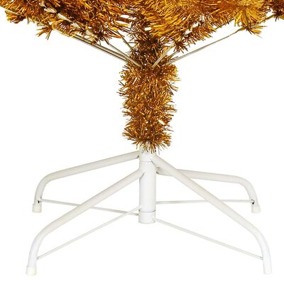 vidaXL Umjetno božićno drvce sa stalkom zlatno 180 cm PET