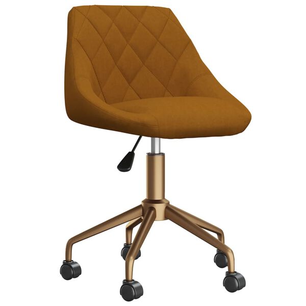 vidaXL Okretna blagovaonska stolica smeđa bar&scaron;unasta