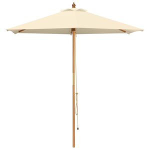vidaXL Vrtni suncobran &Oslash; 210 x 237 cm Čvrsto drvo eukaliptusa