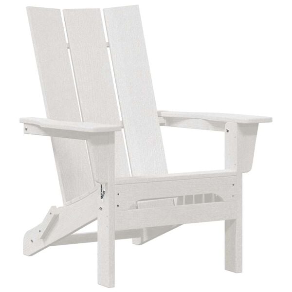 vidaXL Sklopiva Adirondack stolica Bijelo 74.5 x 80.5 x 90cm HDPE