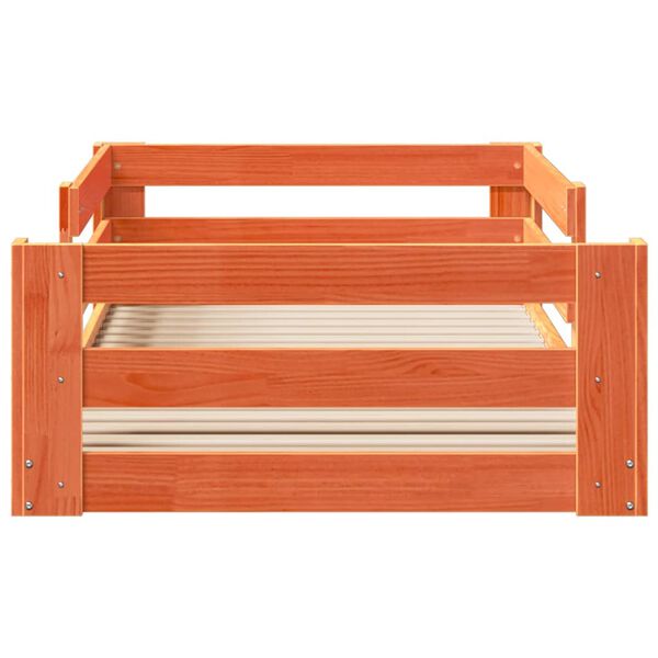 vidaXL Okvir kreveta bez madraca vo&scaron;tano smeđi 75 x 190 cm od borovine