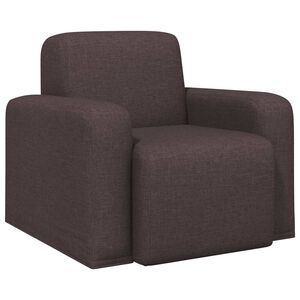 vidaXL Fotelja Tamno smeđa Tkanina
