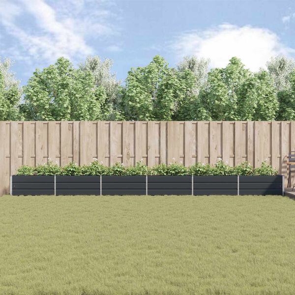 vidaXL Sadilica Antracit 195 x 100 x 45 cm Cinkani čelik