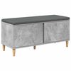 vidaXL Klupa za hodnik s jastukom Betonsko Siva 100 x 38 x 46 cm