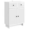 vidaXL Kreveta s ladicama Bijela visokog sjaja 66 x 34,5 x 90 cm
