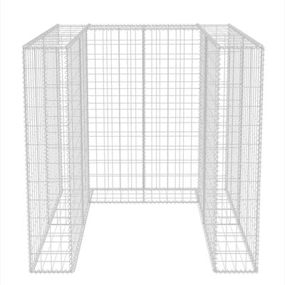 vidaXL Gabionska ograda za kantu za otpad od čelika 110 x 100 x 120 cm
