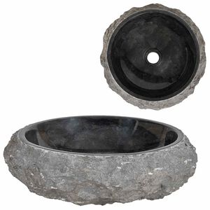 vidaXL Umivaonik 40 x 12 cm mramorni crni