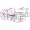 vidaXL Set vanjskih sofa s jastukom 9 pcs Prirodna i bež