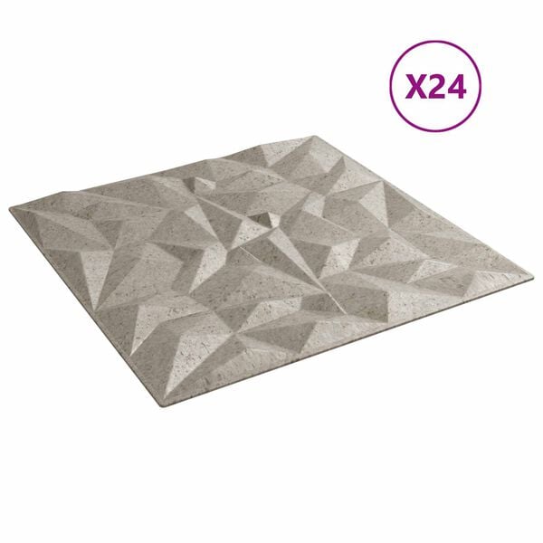 vidaXL Zidne panele 24 pcs Ametist beton 50 x 50 cm XPS pjena