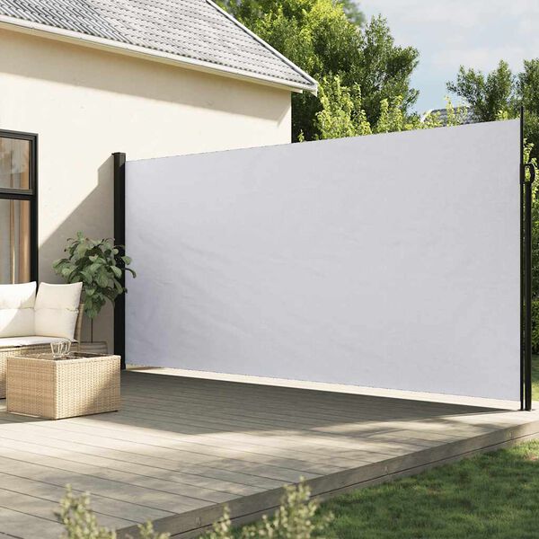 vidaXL Bočna tenda na uvlačenje bijela 200x600 cm