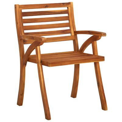 vidaXL Vrtne blagovaonske stolice s jastucima 3 kom od bagremovog drva
