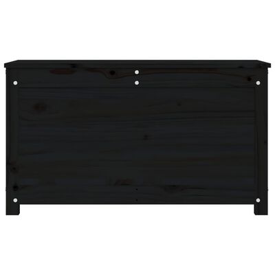vidaXL Kutija za pohranu crna 80 x 40 x 45,5 cm od masivne borovine